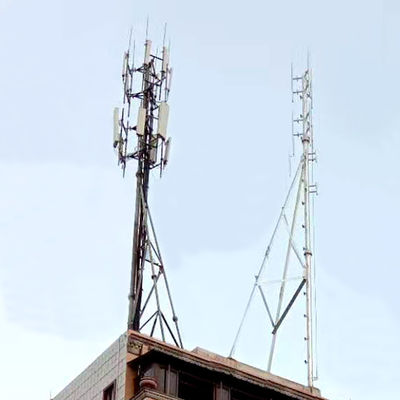 Communication Tripod Rooftop Antenna Tower 400MPa Low Carbon Steel